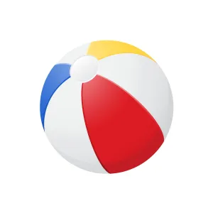6" Waterproof Beach Ball Accent