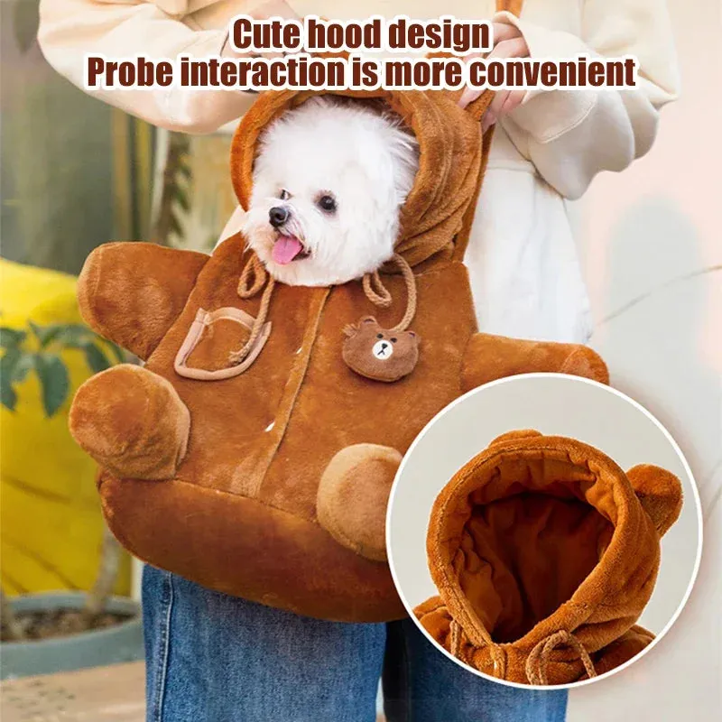Autumn and Winter Warm and Windproof Pet Bag | Cute Crossbody Cat Backpack | Dog and Cat Carrier | Pet Supplies | Alo Trendy