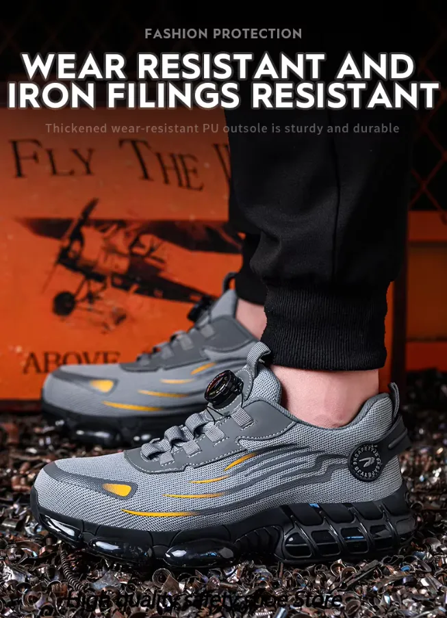 Bryce™ | Rotary Button Safety Trainer Shoes for Men