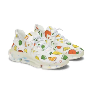 Cartoon Citrus Fruit Women's Mesh Sneakers