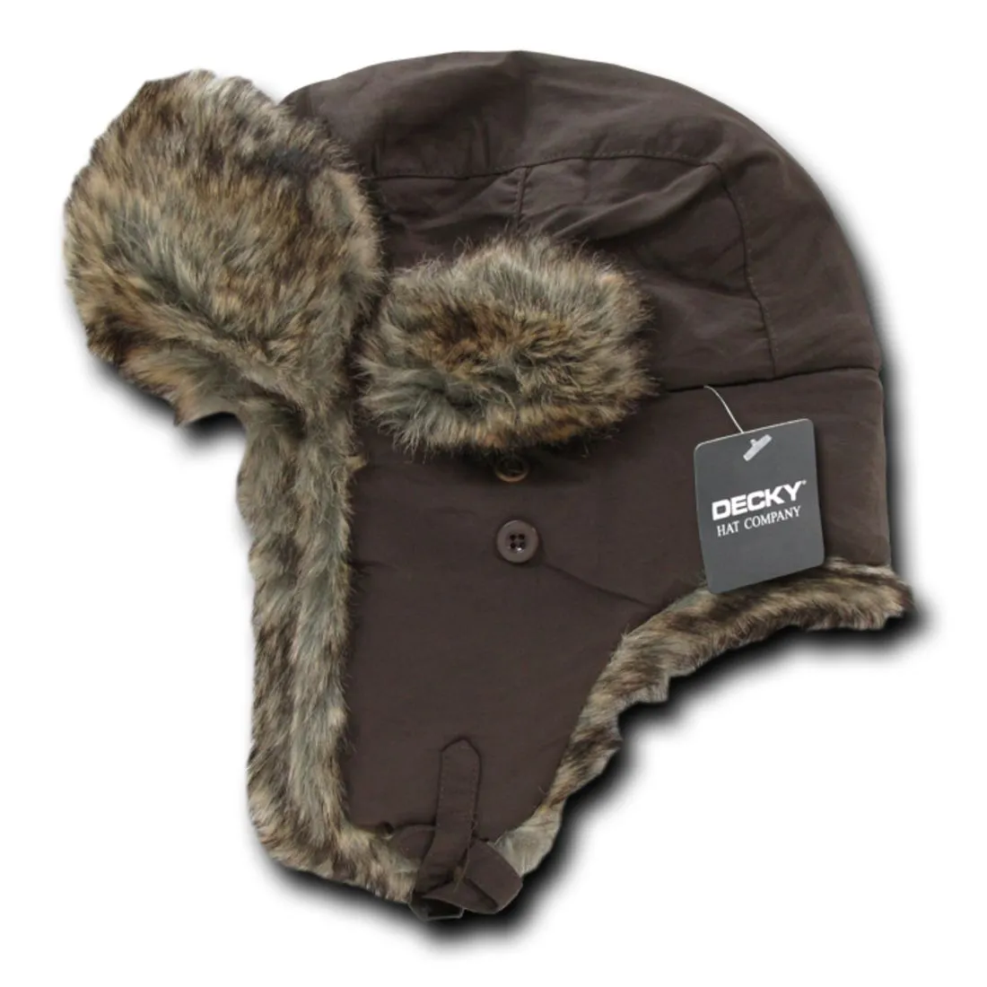 Decky 777 Aviator Bomber Faux Fur Hats Ear Flap Soft Trapper Caps Winter Warm Ski