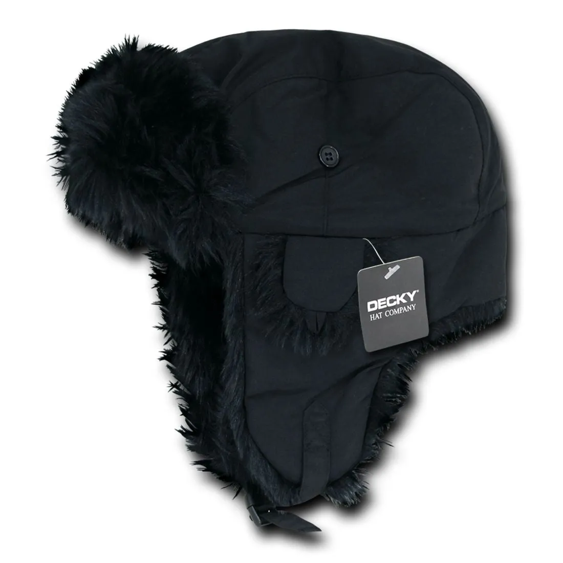 Decky 777 Aviator Bomber Faux Fur Hats Ear Flap Soft Trapper Caps Winter Warm Ski