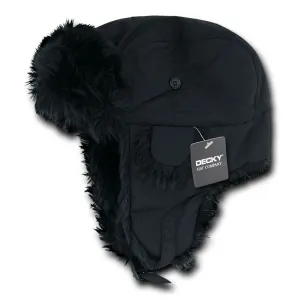 Decky 777 Aviator Bomber Faux Fur Hats Ear Flap Soft Trapper Caps Winter Warm Ski