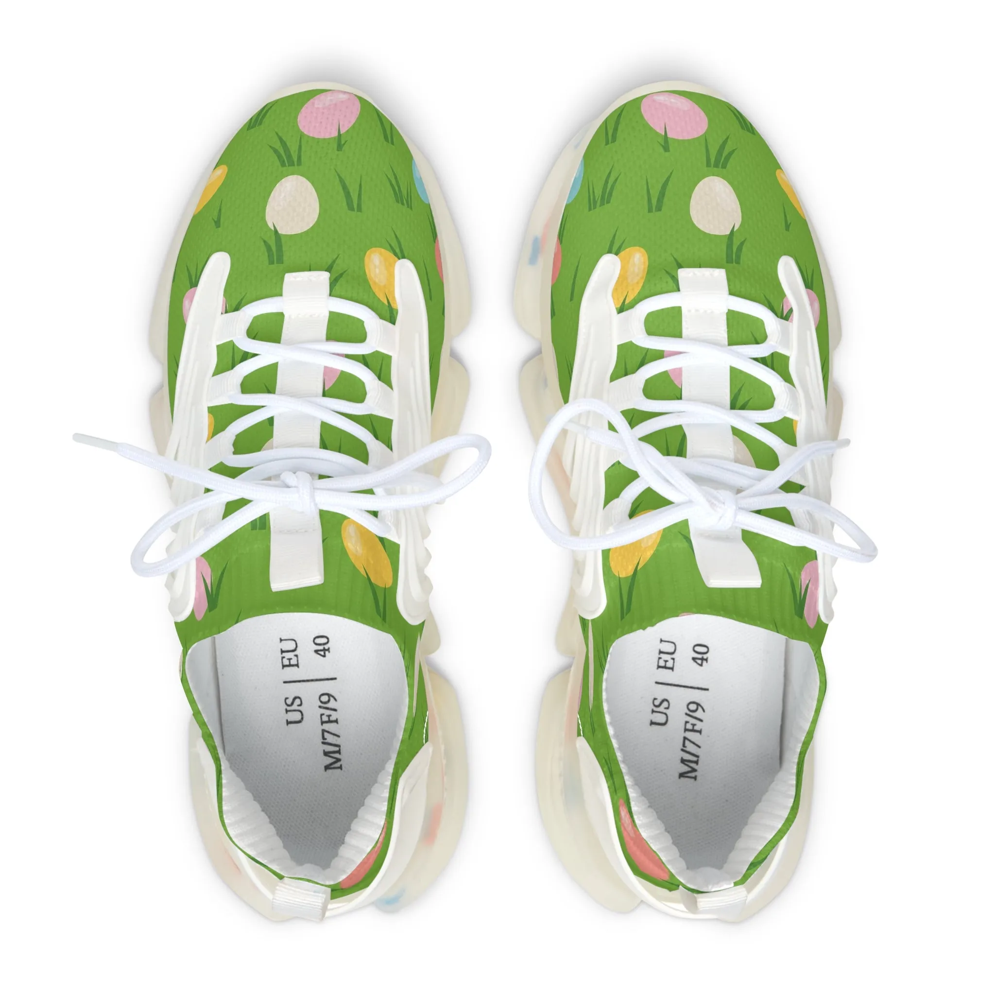 Easter Eggs and Grass Women's Mesh Sneakers