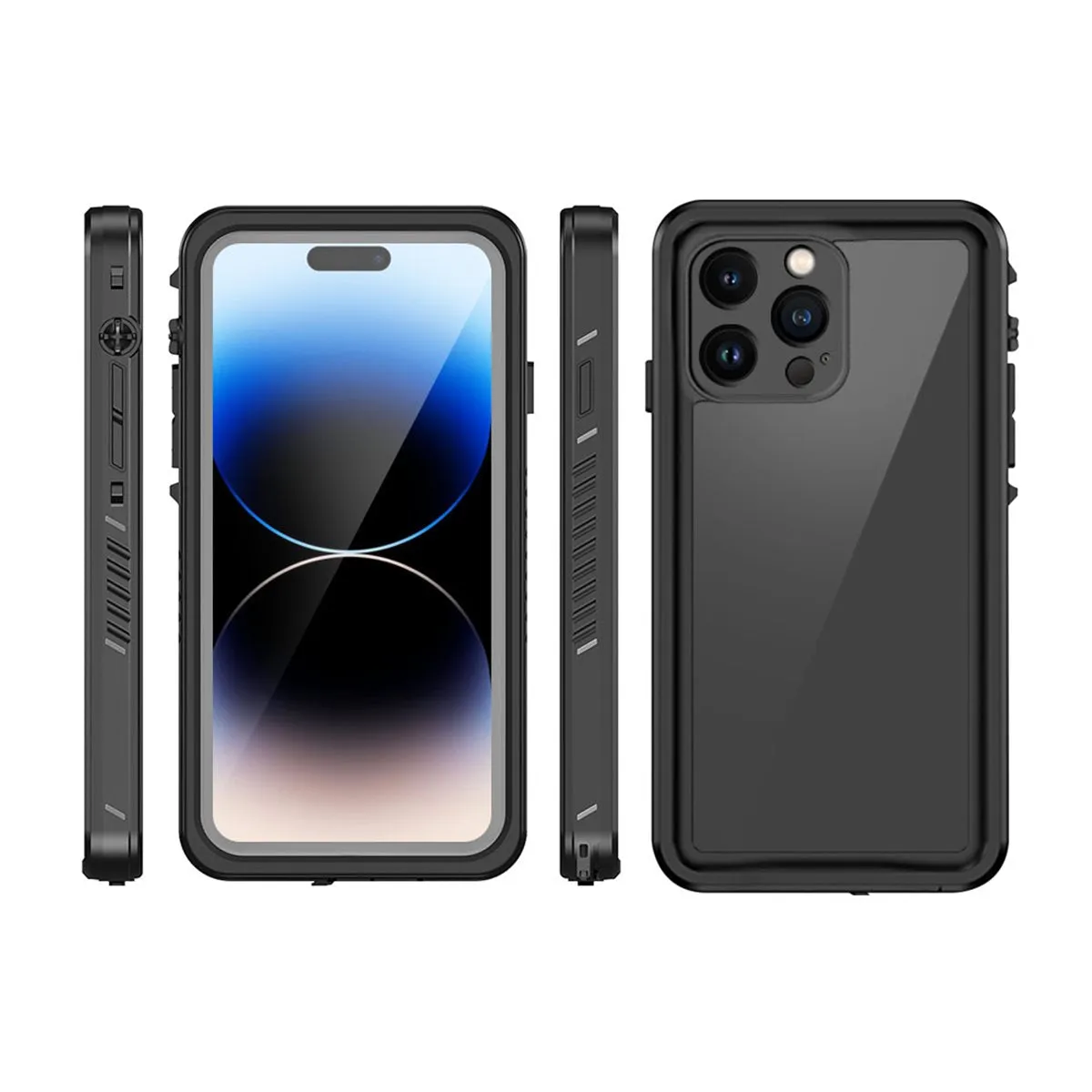 Eiger - iPhone 15 Pro Avalanche Case, Waterproof Outdoor Protective Cover IP68 (EGCA00476) - Black