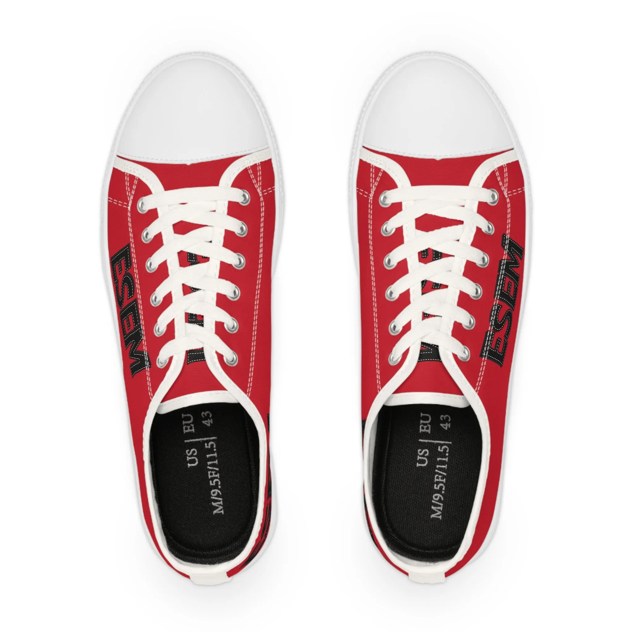 ESEM Black - Red Men's Low Top Sneakers
