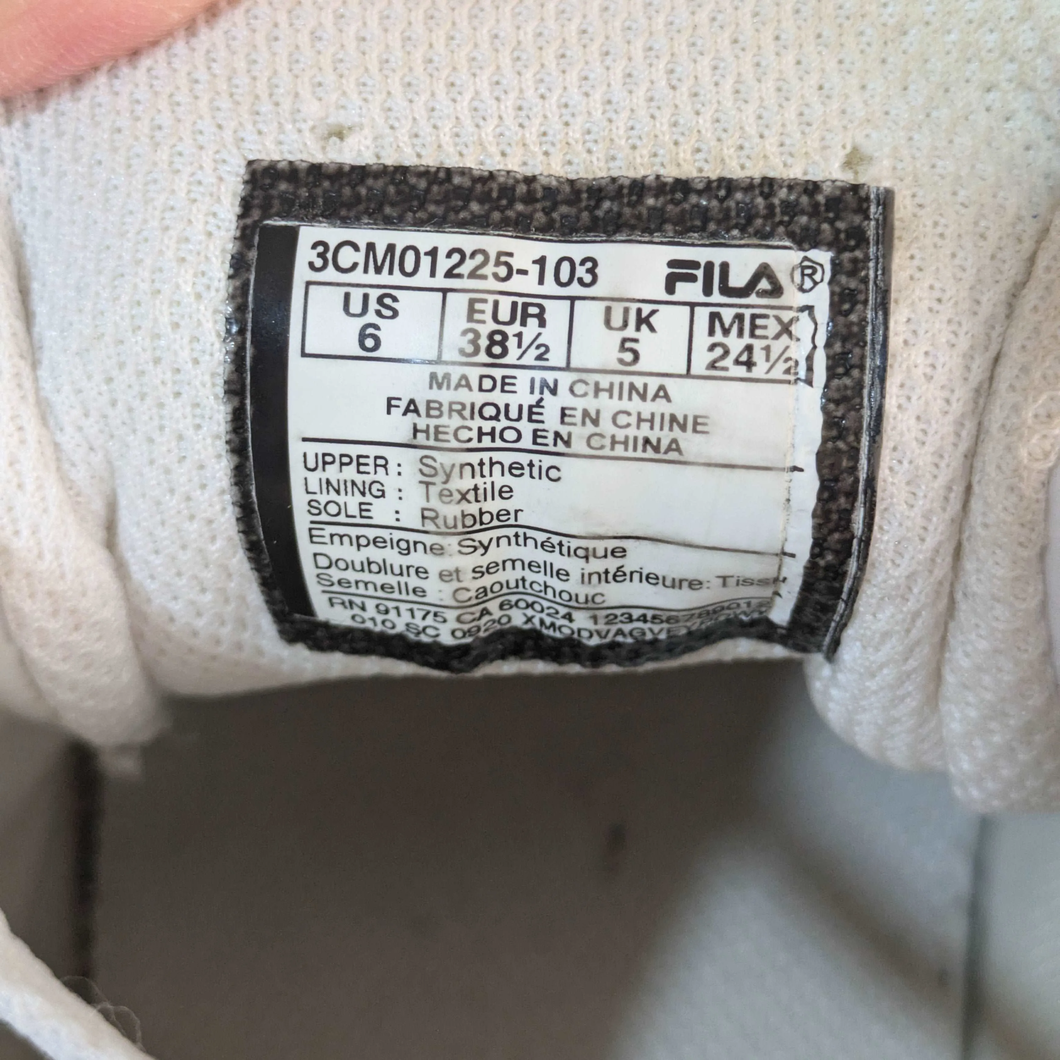 Fila Panache All-White Trainers Size UK 5 / EU 36.5 / US 6