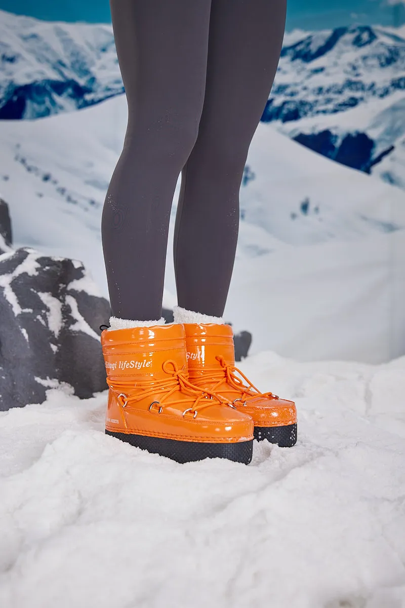 Frozen Princess | Moon Walker Water-Repellent Snow Boot - Orange