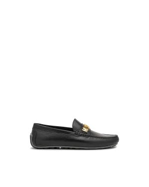 Gold Hardware Logo Loafers