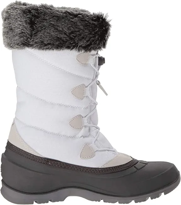 Kamik Momentum White (Original) Pull On Rounded Toe Waterproof Ankle Snow Boots