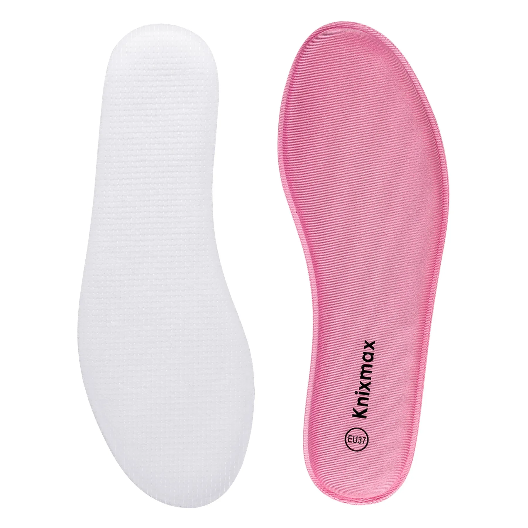 Knixmax Women's Memory Foam Insoles, Pink, for Athletic Shoes & Sneakers