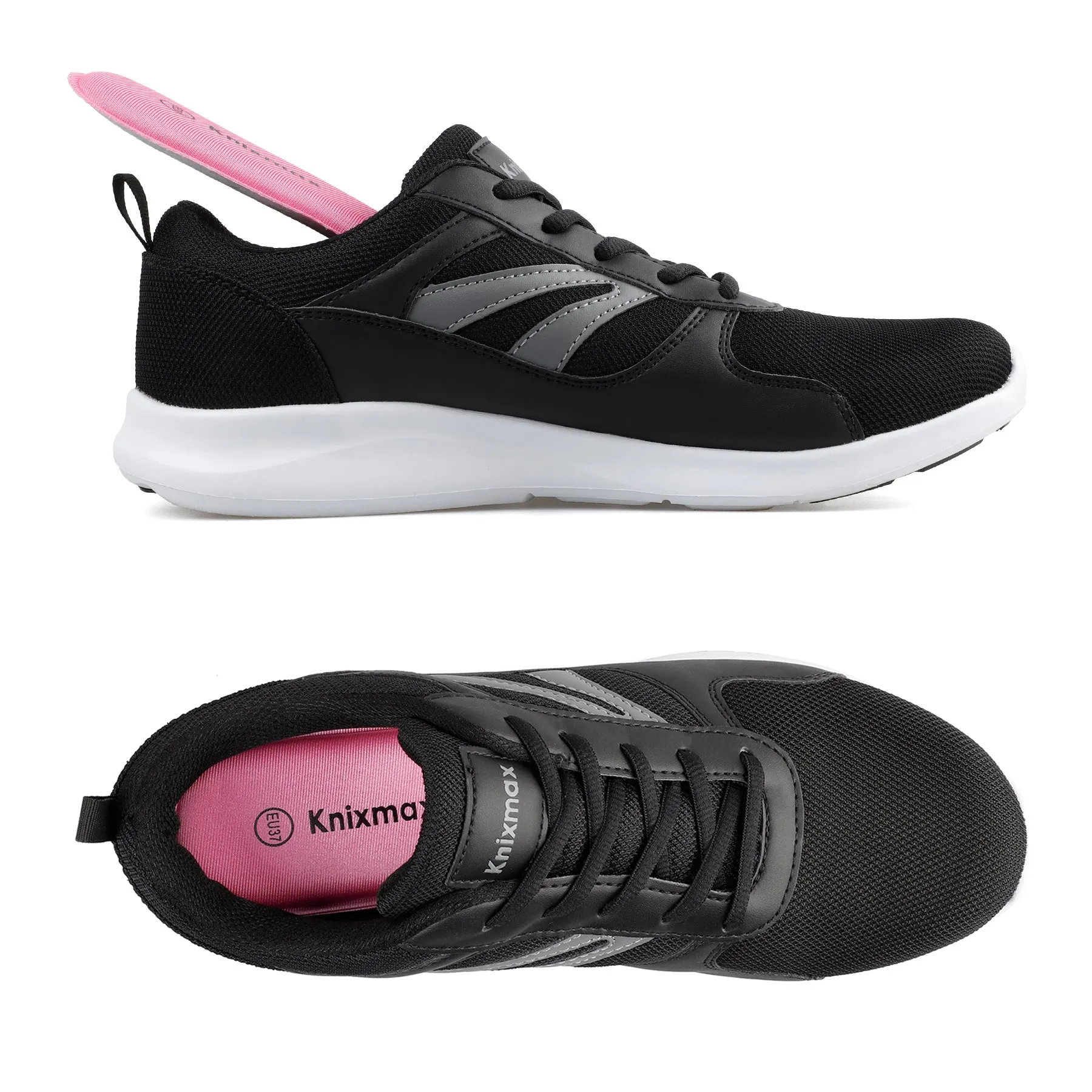 Knixmax Women's Memory Foam Insoles, Pink, for Athletic Shoes & Sneakers