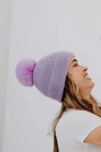 Mama Bear Beanie - Lilac