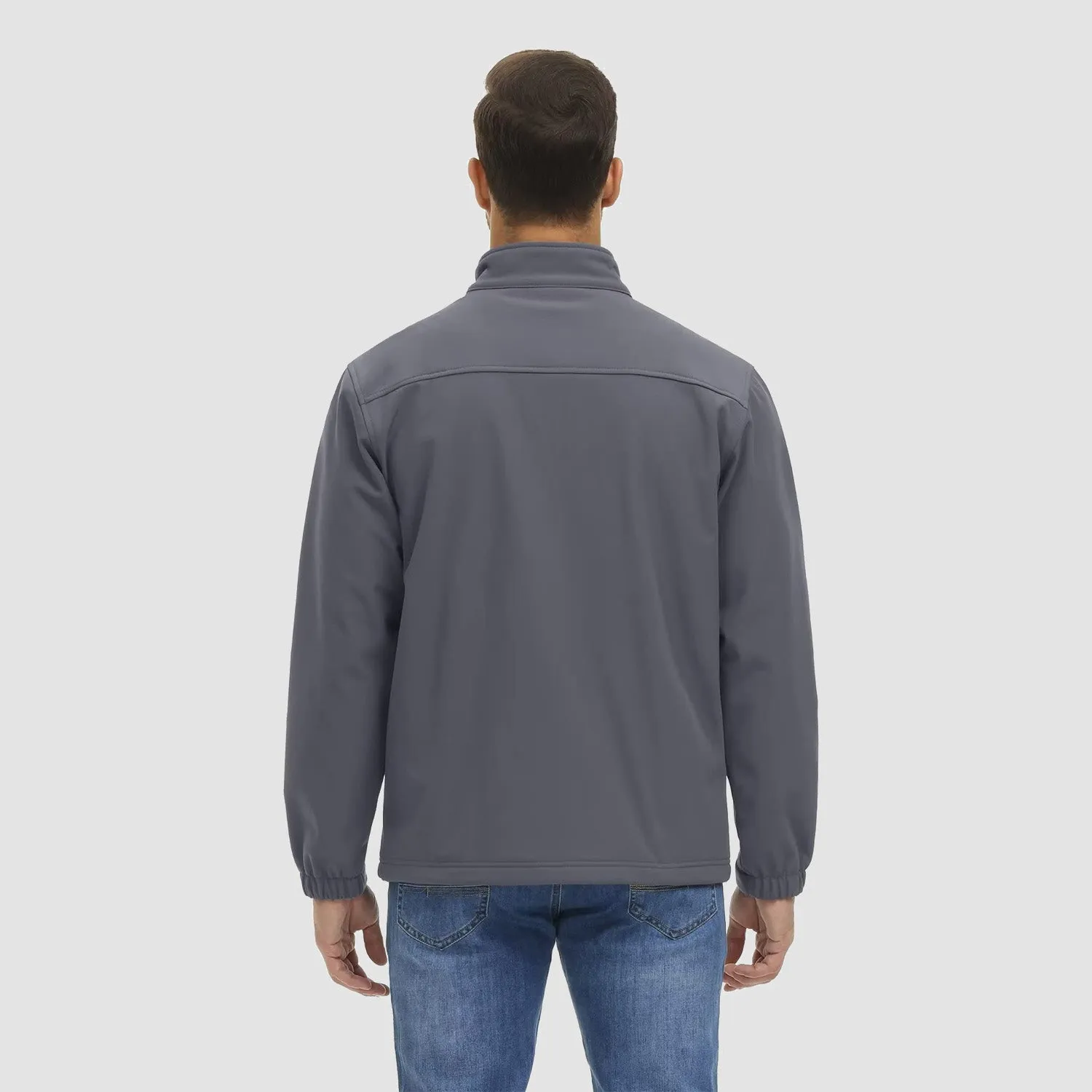 Men's Fleece Lined Jacket Lightweight Waterproof Jacket