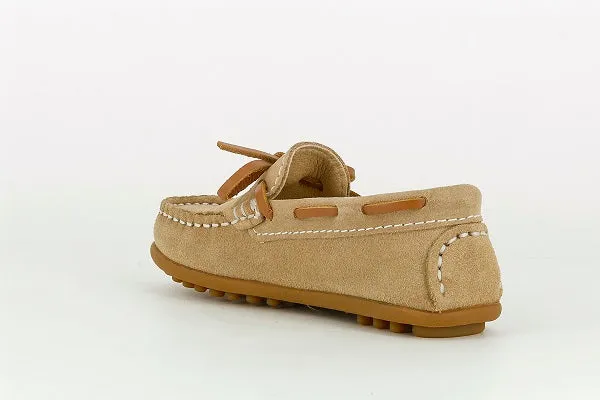 Pablosky Kids Taupe Suede Leather Boys Loafers Shoe - 126137