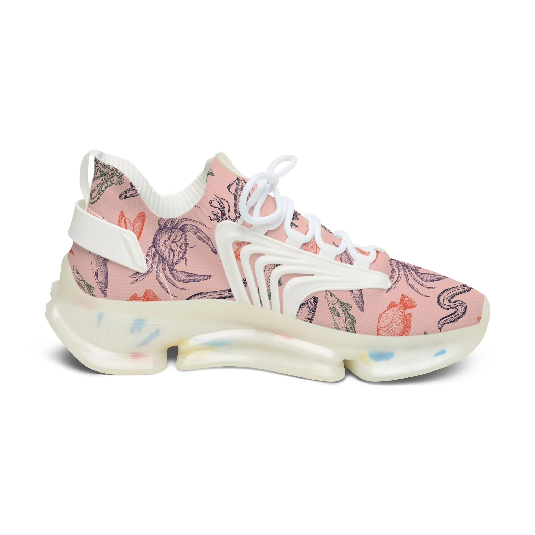 Pink Sea Life Women's Mesh Sneakers