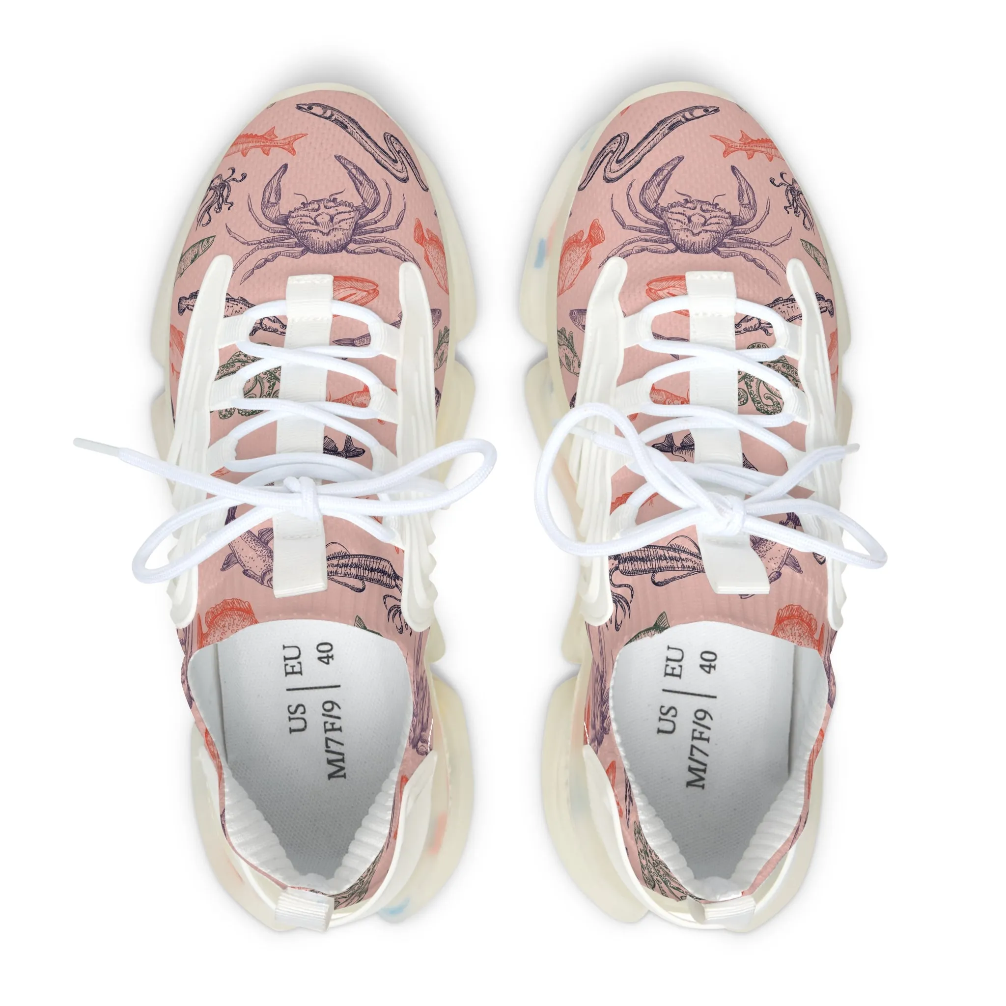 Pink Sea Life Women's Mesh Sneakers