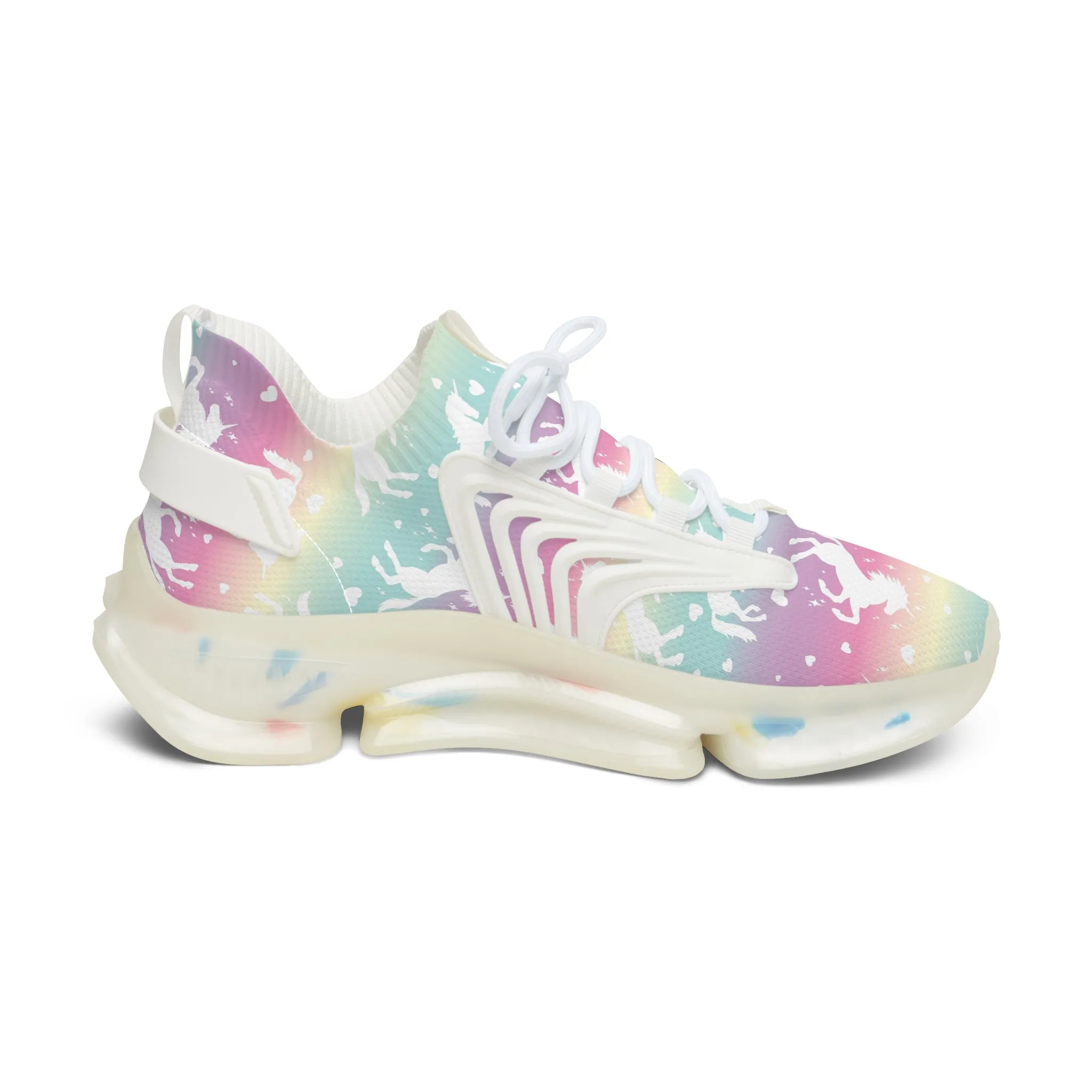 Rainbow Unicorn Women's Mesh Sneakers