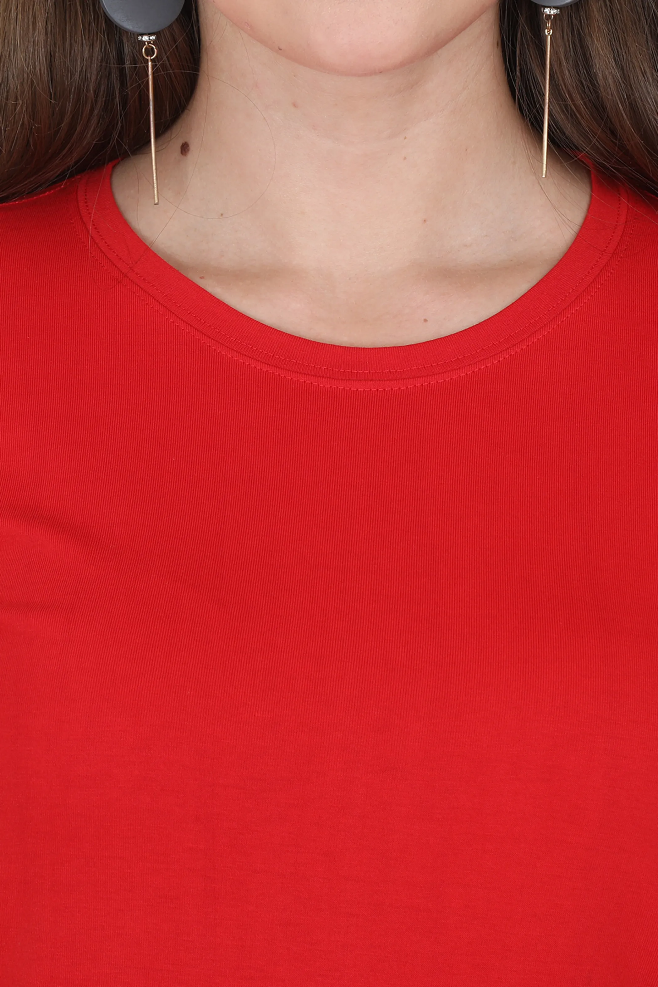 Red T-shirt Dress for women
