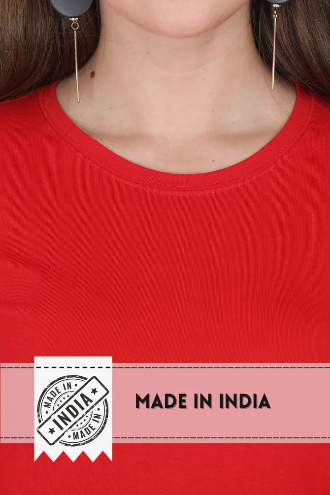 Red T-shirt Dress for women