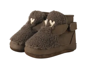 Richy Booties | Stag | Hazelnut Curly Faux Fur