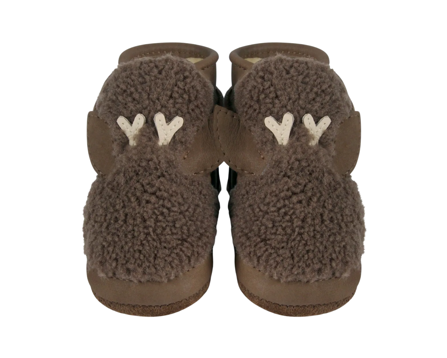 Richy Booties | Stag | Hazelnut Curly Faux Fur