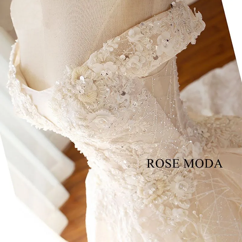Rosemoda Illusion Starlight Lace Ball Gown Wedding Dress