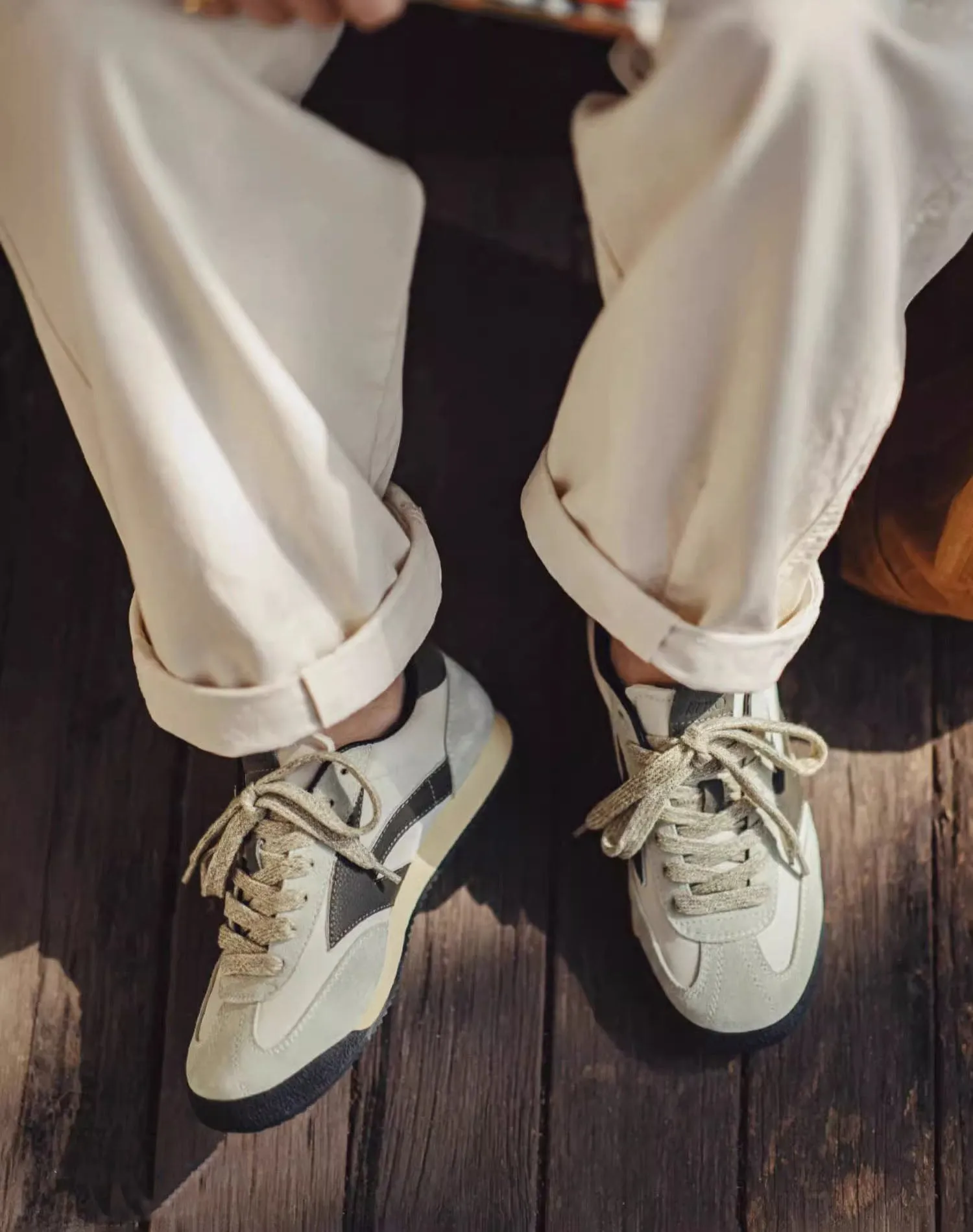 Stitching Retro Discovery Jogging Forrest Moral Men's Sports Shoes