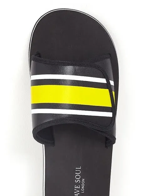 STRIPED VELCRO STRAP POOL SLIDERS
